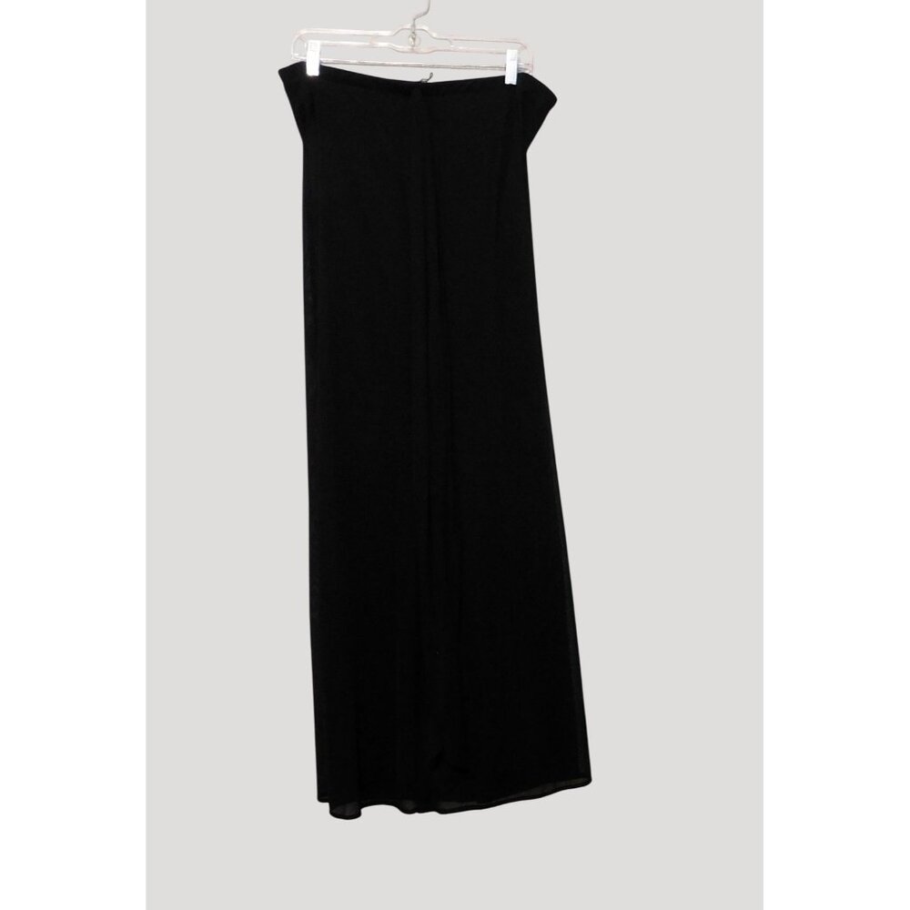 Blu Sage Dressy Pants Womens XL Black Wide Leg Sheer Overlay - Picture 7 of 9